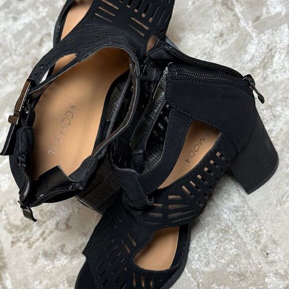 TOP Moda LEVIN-1 Ankle Strap Open Toe Chunky Heel Platform Gladiator Sandal 6.5 - Picture 7 of 11